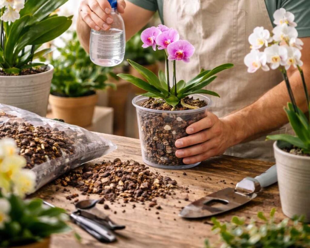 Preparing the Right Growing Medium: Building a Healthy Orchid Mix orchid plant for sale